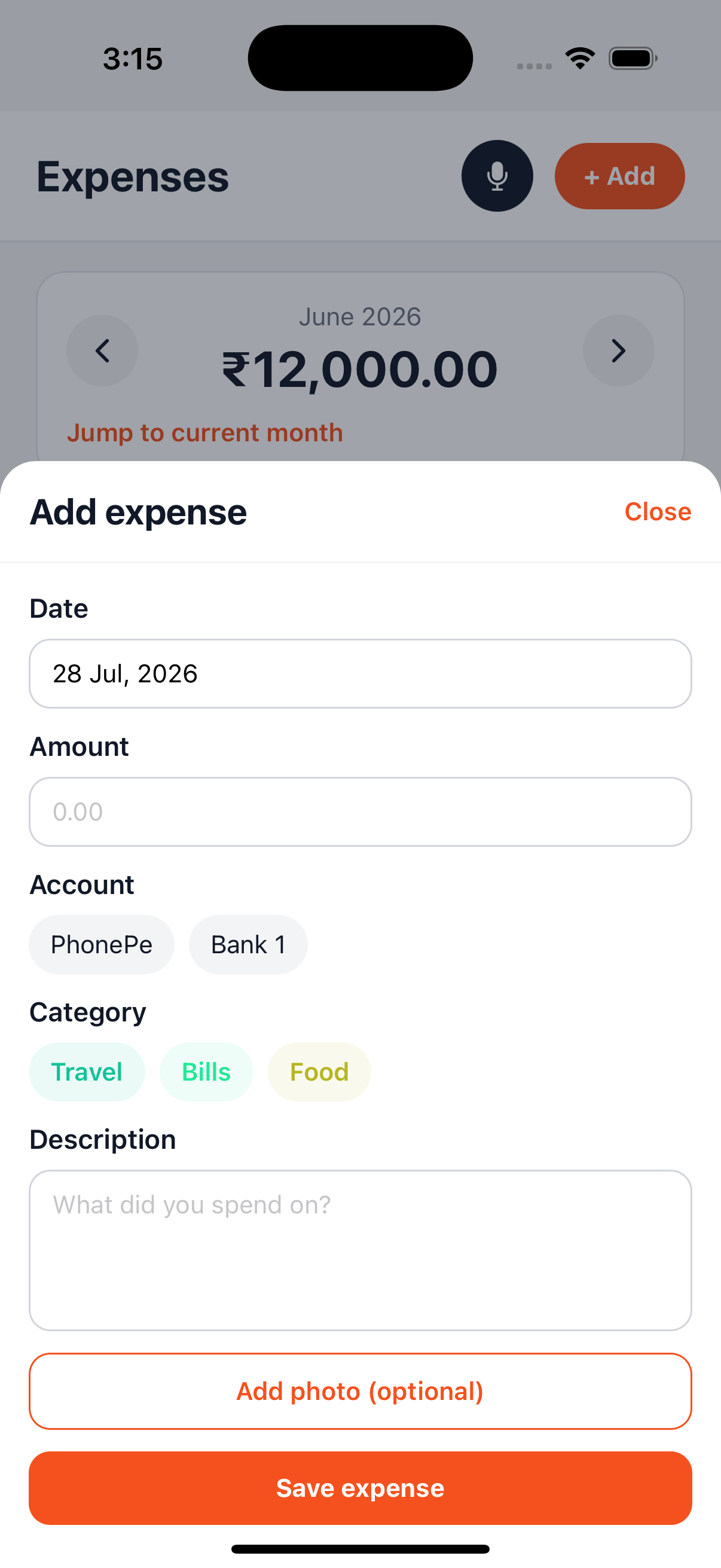 Add Expense